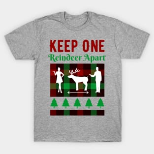 Keep One Reindeer Apart Xmas Gift T-Shirt